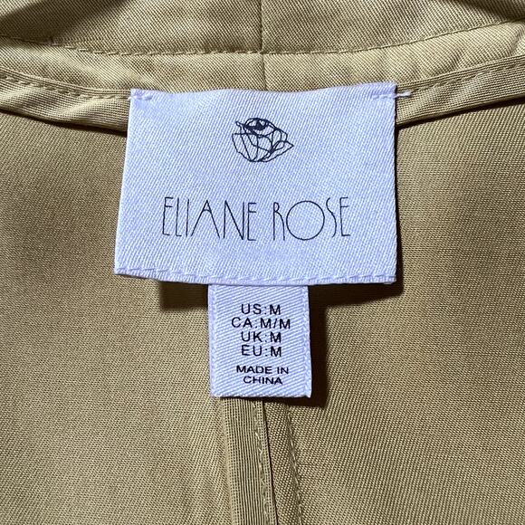 Eliane Rose Open Front Draped 100% Tencel Jacket Yellow Womens Medium - Picture 8 of 10